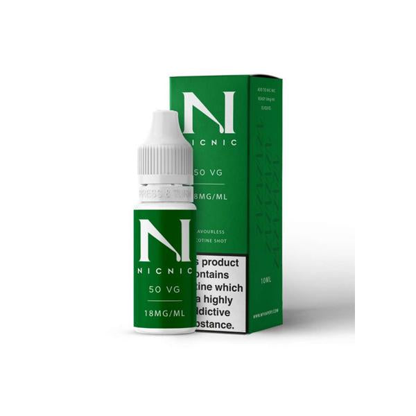 18mg Nic Nic Flavourless Nicotine Shot 10ml 50VG
